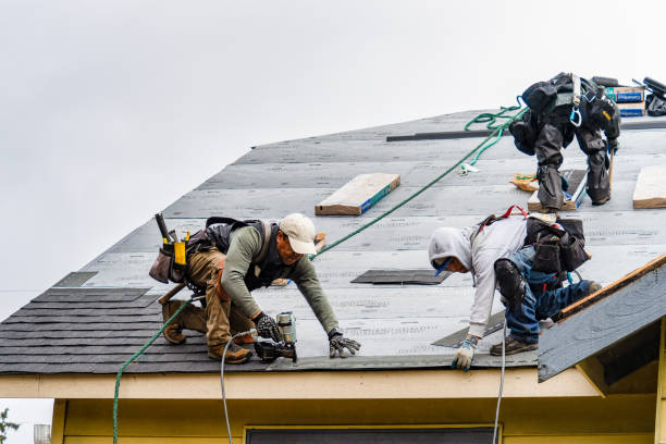Professional Gutter Installation technician working in Beulah, ND
